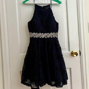 dark blue homecoming dress